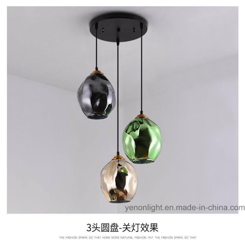 Electroplating Glass Pendant Lamp Shining Hanging Glass Suspension Lighting