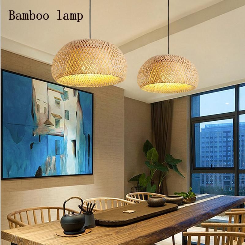 Modern Minimalist Restaurant Bedroom Pure Bamboo Art Bamboo Hand-Woven Chandelier (WH-WP-36)