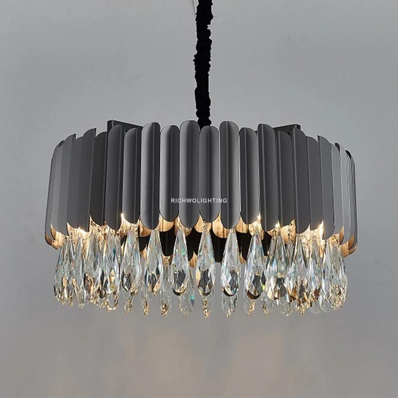 Hanging Bright Light Crystal Chandeliers LED Pendant Lighting for Hotel