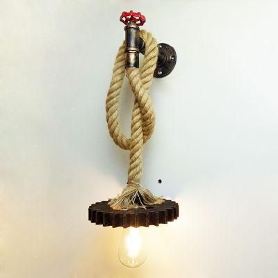 Loft Industry Rope Wind Wall Lamp Edison Light Fixture E27 Wall Light (WH-VR-48)