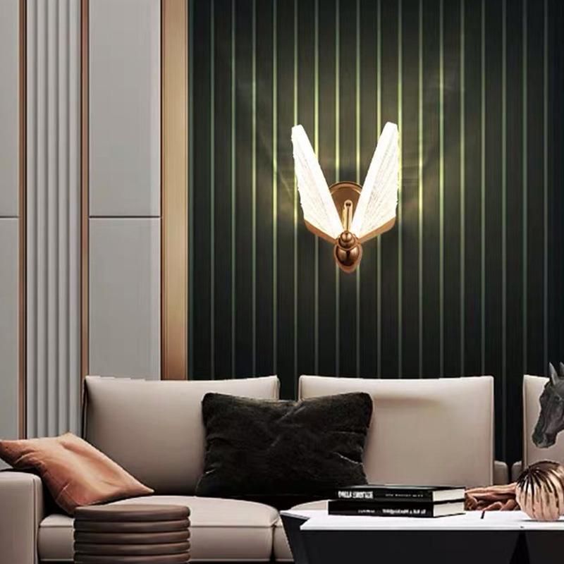 Bedside Wall Lamp Bedroom Lamp Modern Living Room Background Butterfly Wall Light (WH-OR-41)