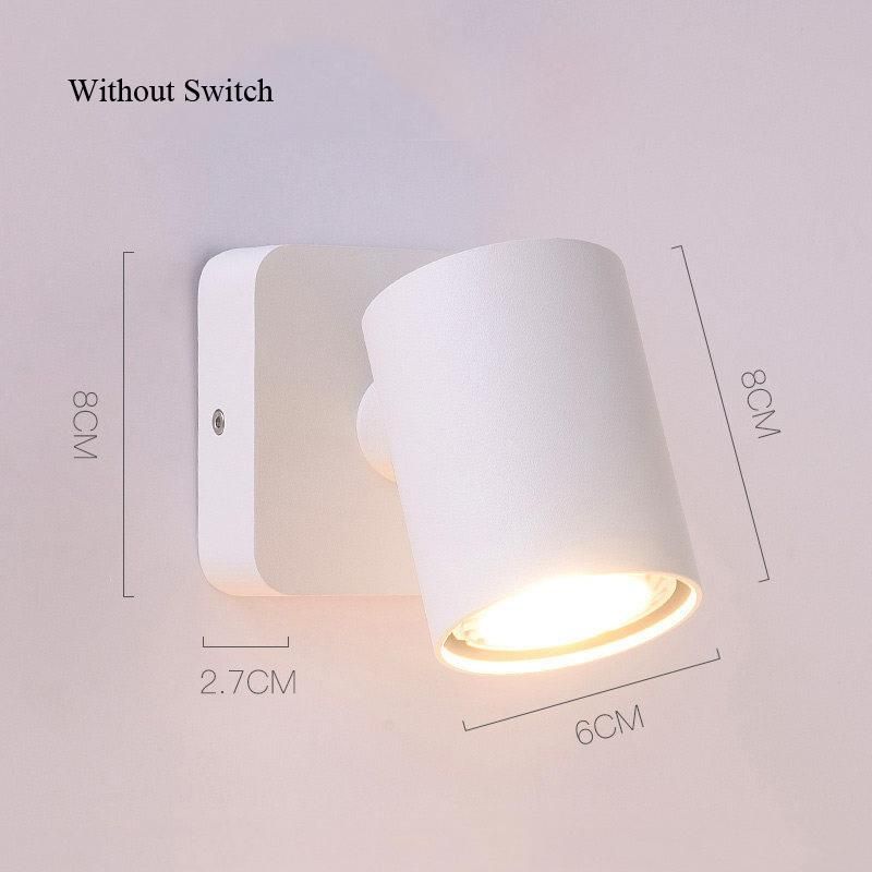 Indoor 7W GU10 LED Ceiling Wall Light Modern Style Folding Rotation Wall Reading Lamp (WH-OR-166)