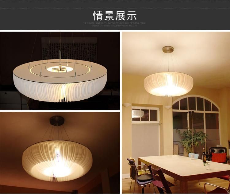 Nordic Minimalist Pendant Light Creative Living Room Art Lorens Modern Wavy Parchment Pendant Light (WH-AP-303)