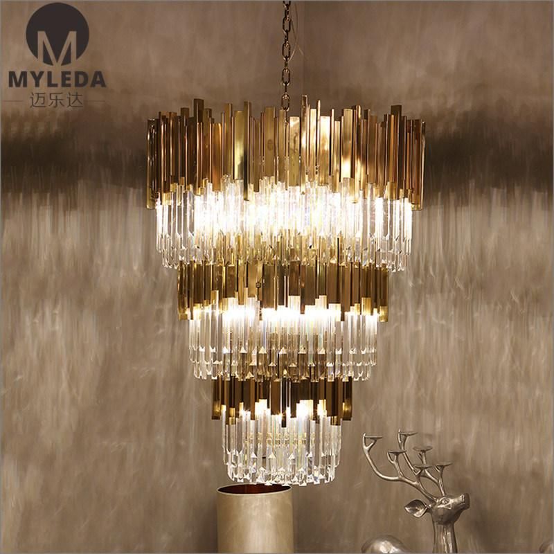 Hotel Project Decorative Modern LED Crystal Chandelier Light