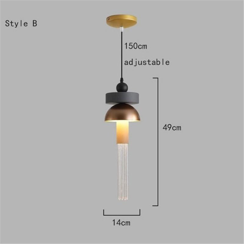 LED Glass Tassels Pendant Lights Modern Romantic Restaurant Kitchen Pendant Lamp Luminaire Suspension Dining Room Lights