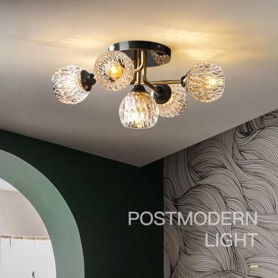 Ceiling Light Postmodern Copper Light Luxury Creative Living Room Light Simple Bedroom Lamp