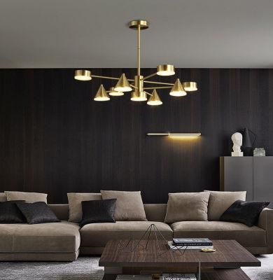 Modern Living Dining Room Home Metal Copper LED Lamp Pendant Light Chandelier