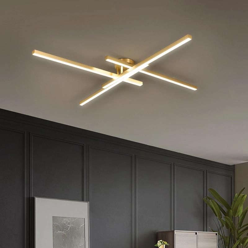 Metal Golden Color Simple Design Ceiling Lamp Pendant Lamp Chandelier LED