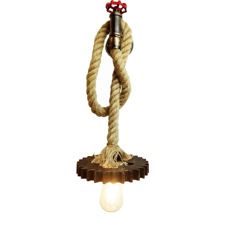 Loft Industry Rope Wind Wall Lamp Edison Light Fixture E27 Wall Light (WH-VR-48)