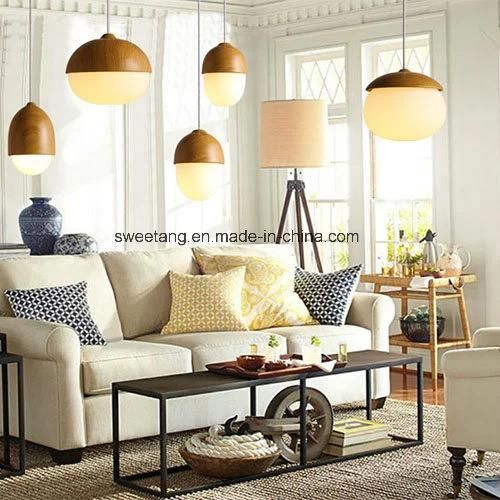 Indecoration Modern Pendant Lamp Wood Color for Coffee Bar