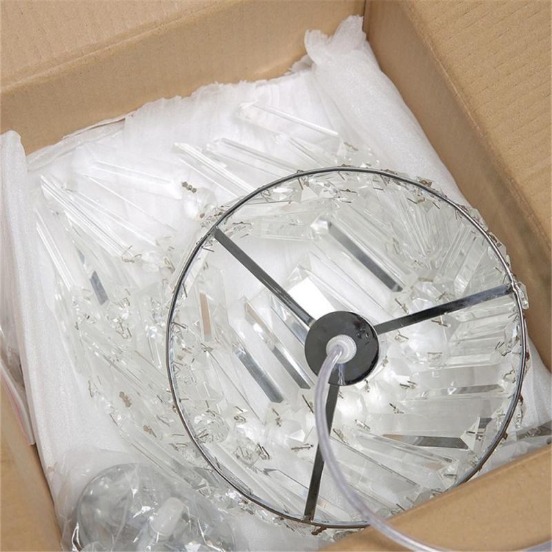 American-Style Luxury Crystal Restaurant Pendant Lights Modern Minimalist Creative Dining Room Kitchen Hanging Lights Fixtures