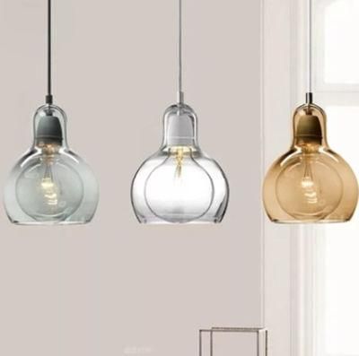 Simple Pendant Light Decorative Home Kitchen Huldaru Contemporary Sophisticated Smoked Glass Pendant (WH-AP-360)